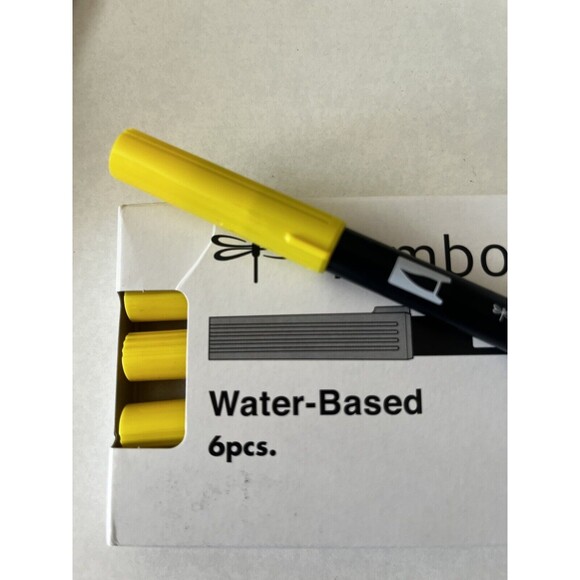 (Lot of 6) - Tombow 56541 Dual Brush Pen Art Marker, ABT 055 Yellow - NEW - Picture 3 of 3